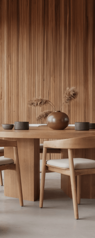 Wooden Dining Table Hero Design Home Geneva | BRIX Template
