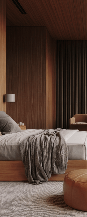 Minimalist Bedroom Hero Design Home Geneva | BRIX Template
